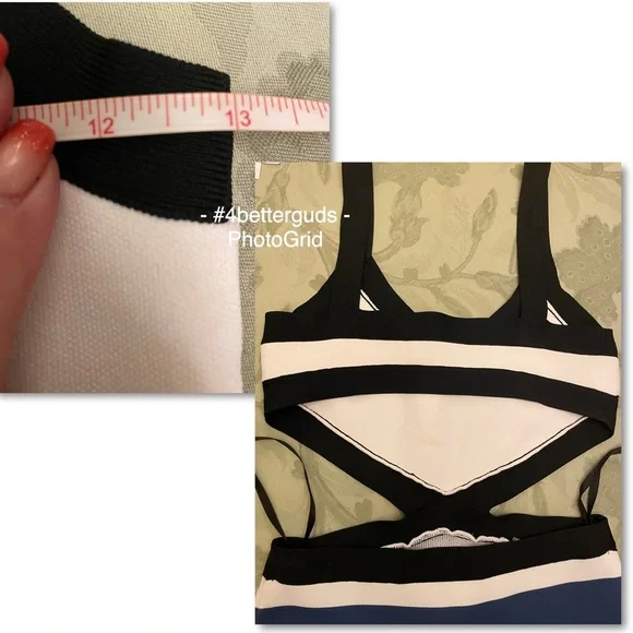BCBGMaxAzria Elle Cutout Bandage Stripe Body-con Color block Mini Dress Small - Picture 11 of 16